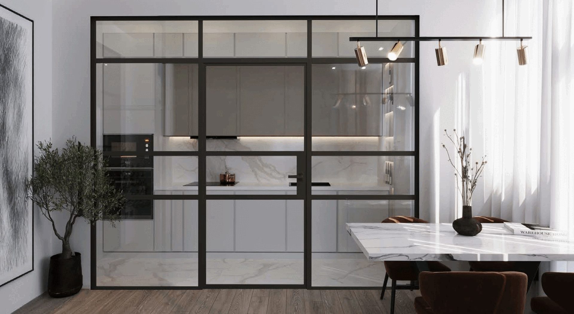 Design 35 Divisor de interiores - ventanas de aluminio y PVC Cortizo
