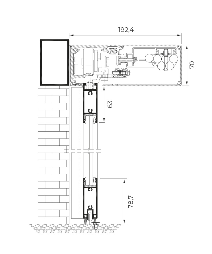 Puerta Corredera Automática - ventanas de aluminio y PVC Cortizo