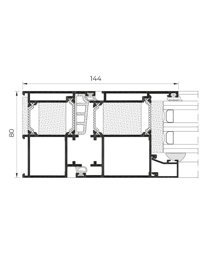 Puerta Millennium Plus 80 - ventanas de aluminio y PVC Cortizo
