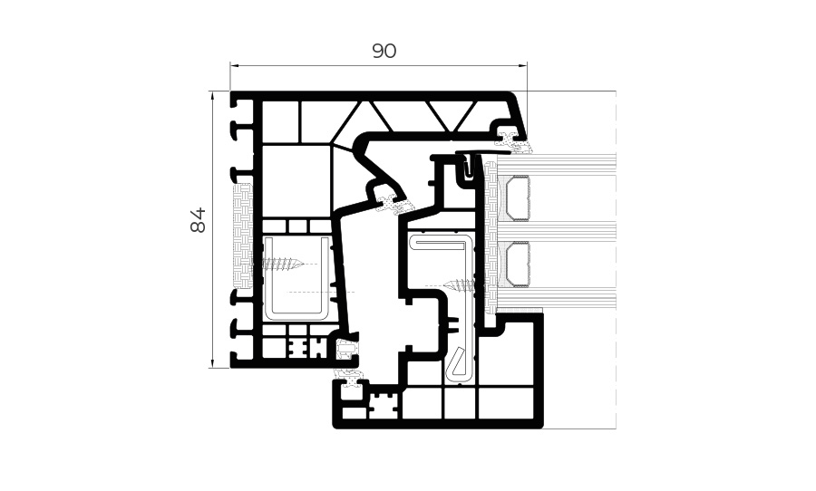 A 84 verdeckter Flügel Passivhaus
