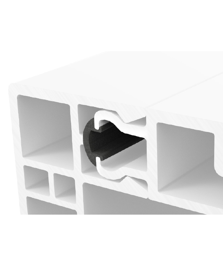 Profile joint with withcealed sealing gasket